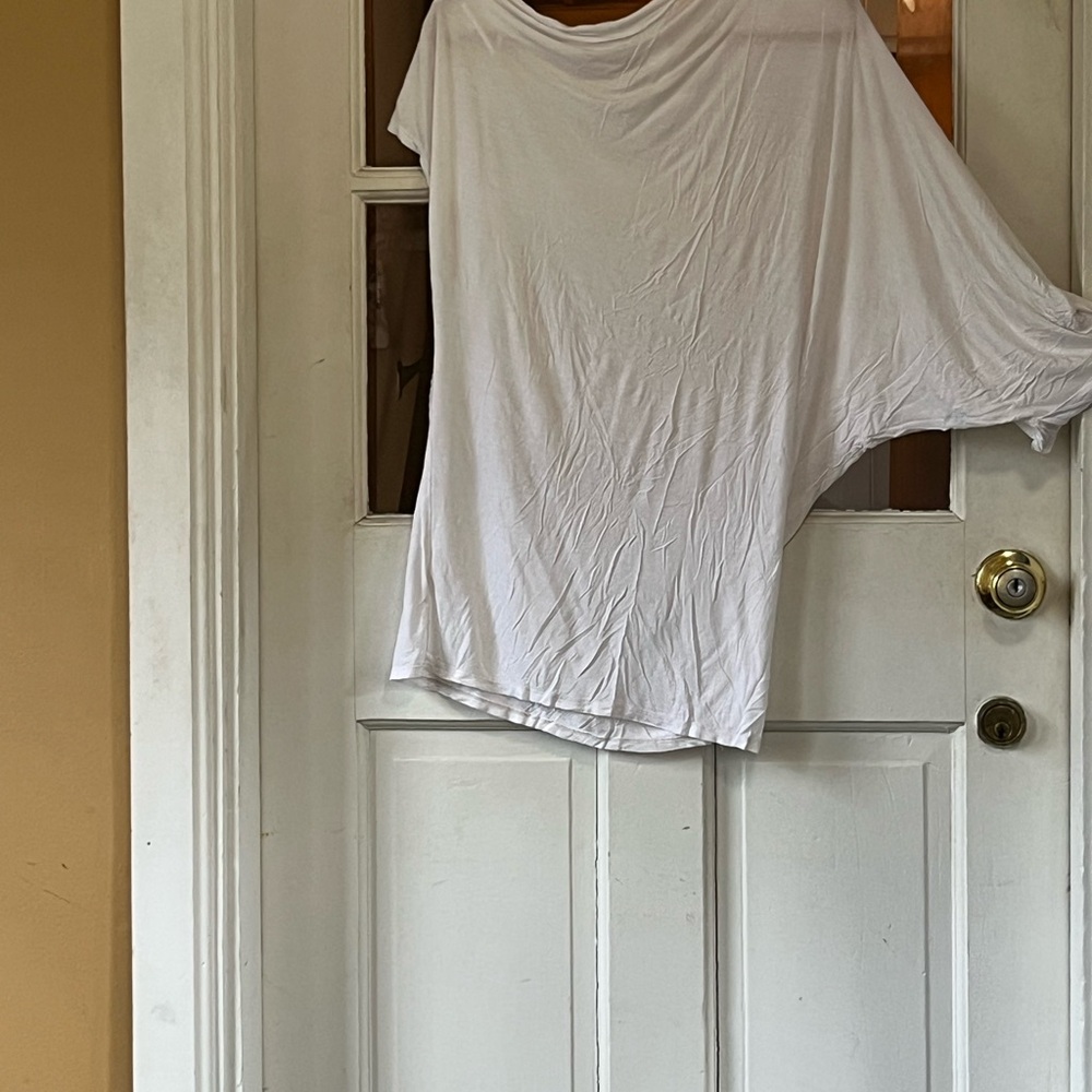 We The Free White Asymmetrical Relaxed T-Shirt
